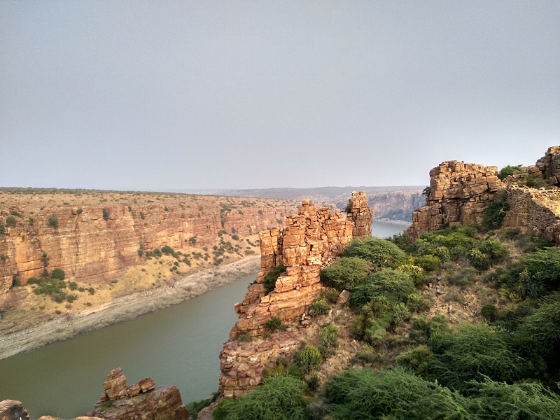 Panoramic view of Gandikota canyon often called the Grand Canyon of India in Andhra Pradesh